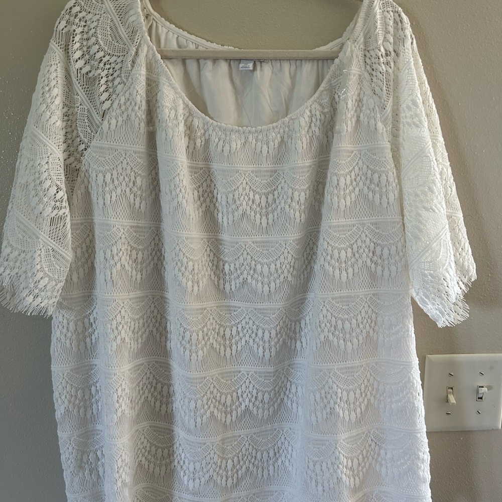 Westport Cream Crochet Lace Top